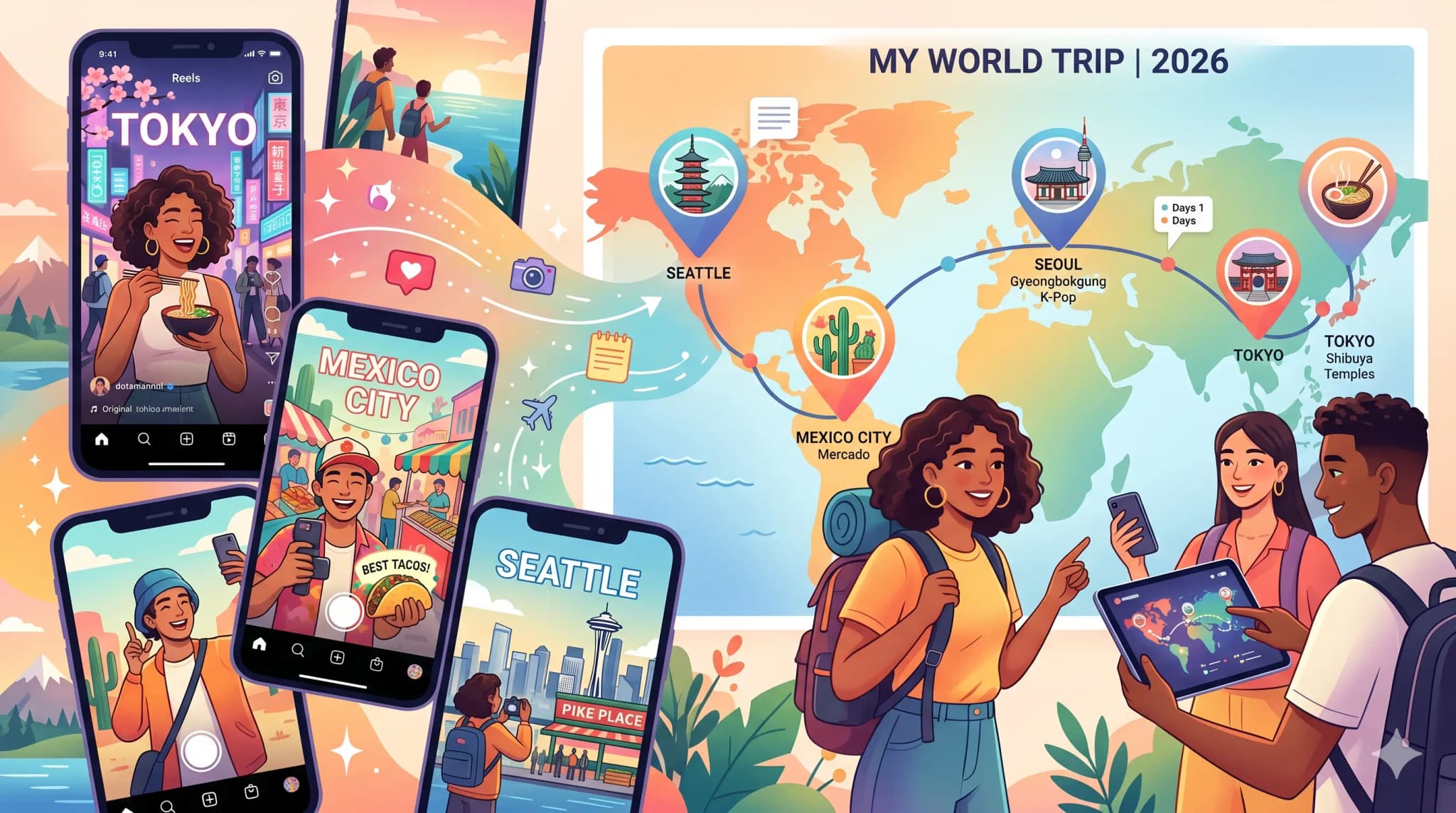 Planning a trip from Instagram Reels and TikTok travel videos